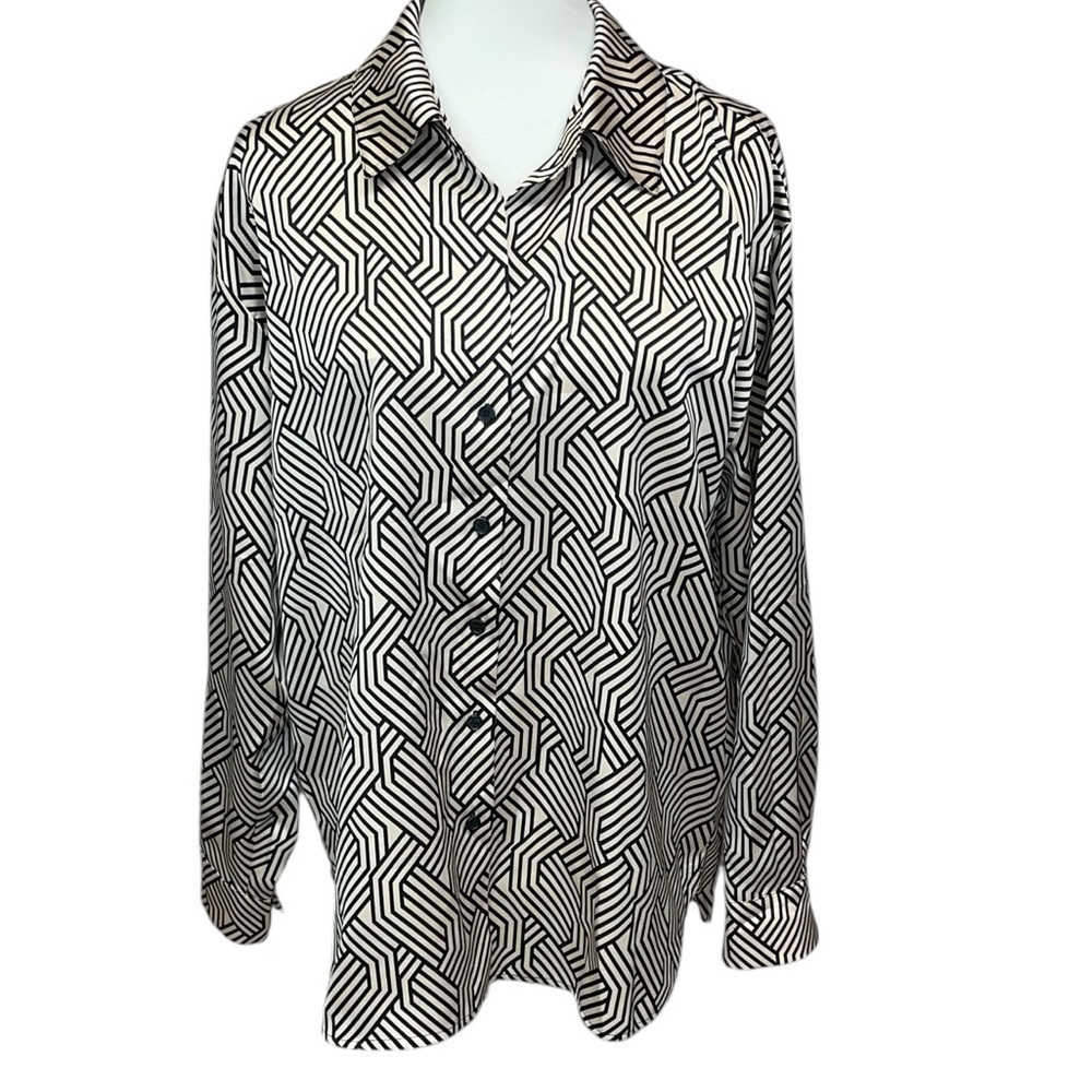 Anthropologie Sanctuary Geometric Blouse